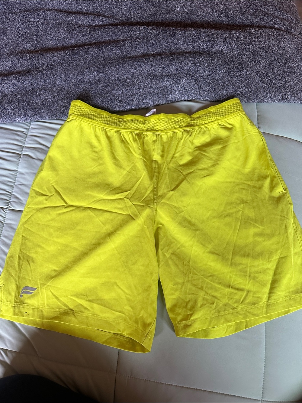 Fabletics Men's Athletic Shorts in Neon Yellow